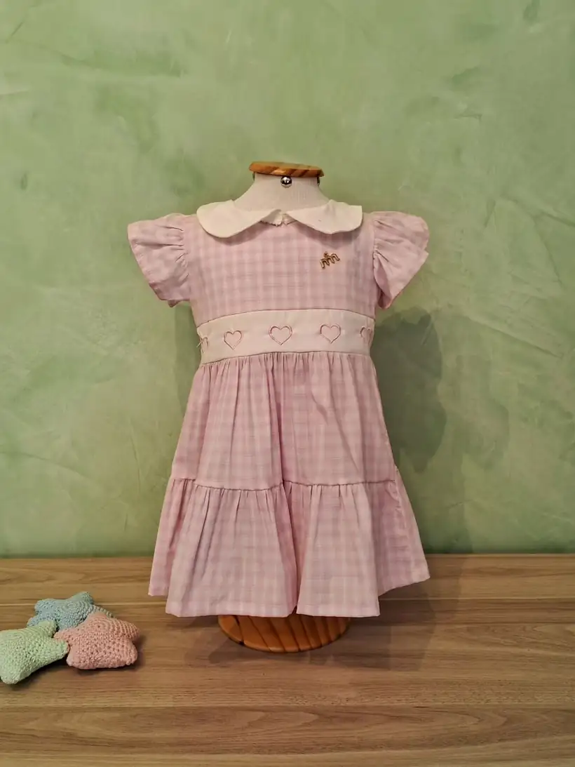 Vestido Rosa Listrado